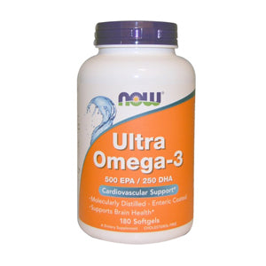 NOW　ULTRA OMEGA 3 FISH OIL 180 SGELS　#1662　ナウ　ウルトラオメガ3（EPA&DHA）180ソフトカプセル