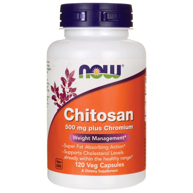 ナウフーズ キトサン 500mg プラス クロム (ウエイトマネジメント) 120カプセル / Now Foods Chitosan 500 mg plus Chromium - Weight Management - 120 Veg Capsules