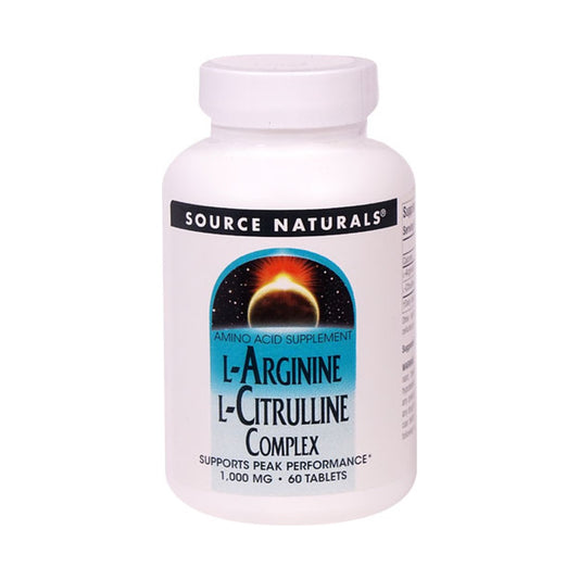 ソースナチュラルズ L-アルギニンL-シトルリン コンプレックス1000�r 60タブレット / Source Naturals L-Arginine L-Citrulline Complex 1000 mg 60 Tablets