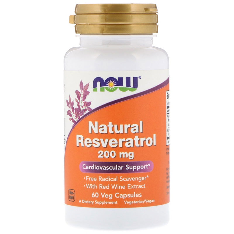 ナウフーズ ナチュラル リスベラトロール 200mg  60ベジタブルカプセル / Now Foods Natural Resveratrol 200 mg 60 Veg Capsules