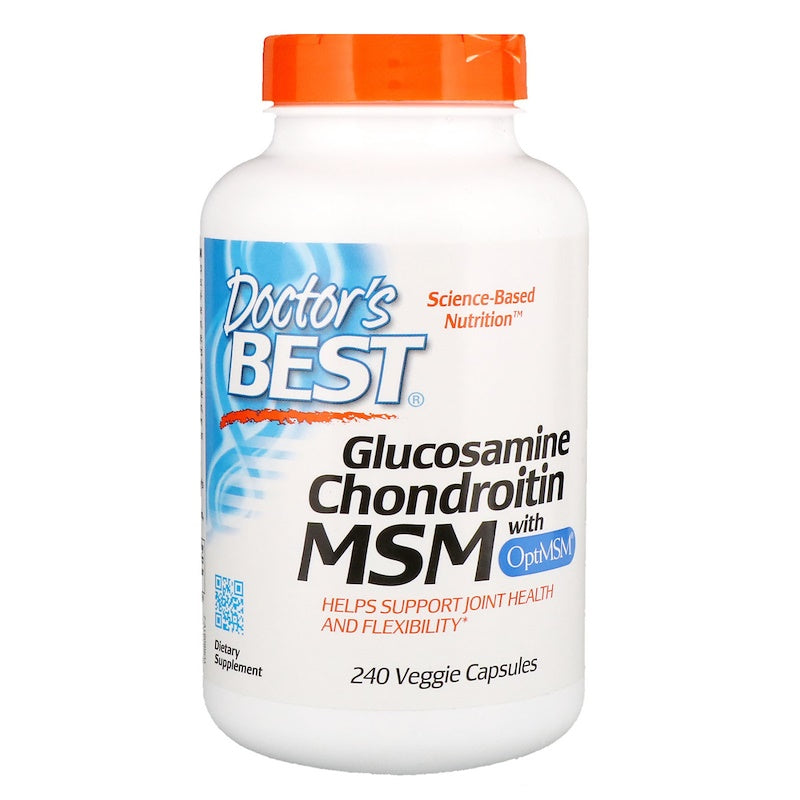 ドクターズベスト グルコサミン コンドロイチン MSM (オプティMSM含) 240 ベジタブルカプセル / Doctor's Best Glucosamine Chondroitin MSM with OptiMSM 240 Veggie Caps