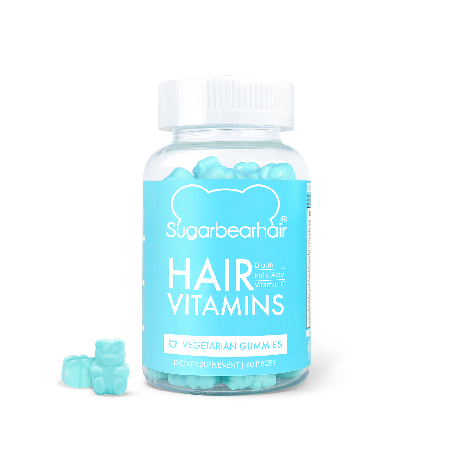 シュガーベアヘア ヘアビタミン サプリ 3本セット 木製ヘアブラシ付き 180錠（60錠入り×3） / SUGARBEARHAIR VITAMINS 3month pack with One wood hair brush 180gummy 15種類のナチュラルなビタミンが入っており、 ベリーやシトラス系のフルーティーなフレーバーが人気の秘訣！