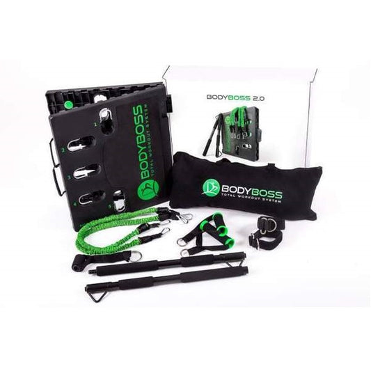 BodyBoss ボディ ボス 2.0 フル ポータブル ジム ワークアウト パッケージ グリーン / BodyBoss 2.0 Full Portable Gym Home Workout Package Green