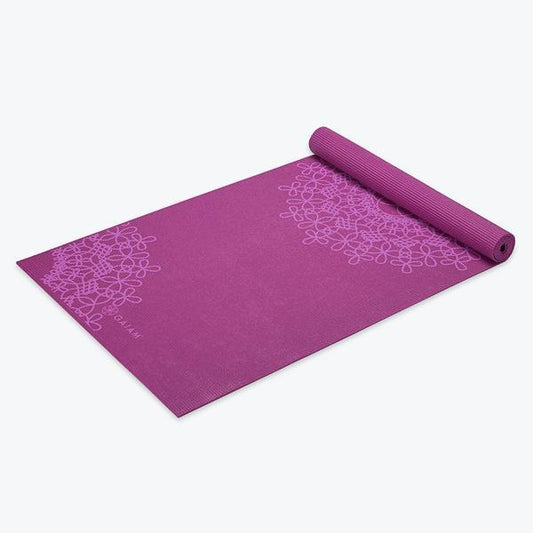 ガイアム ヨガマット クラシック プリント 4mm パープル メダリオン / Gaiam Yoga Mat Classic Print 4mm Purple Medallion