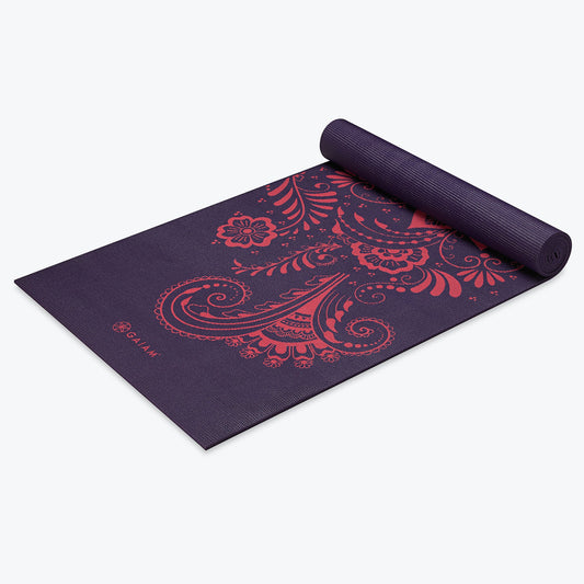 ガイアム ヨガマット プレミアム プリント 6mm シトロン サンディアル / Gaiam Yoga Mat Premium Print 6mm Citron Sundial