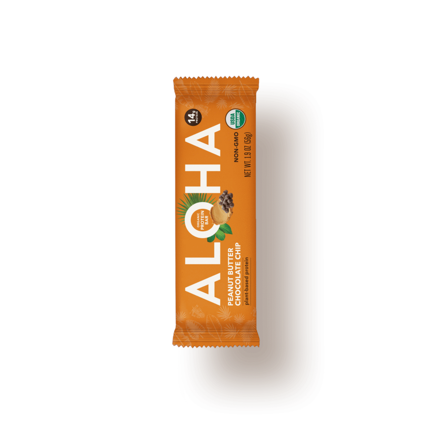 アロハ オーガニック プロテインバー ピーナツバター チョコレートチップ 12本 / Aloha Organic Protein Bar Peanut Butter Chocolate Chip 12 Bars