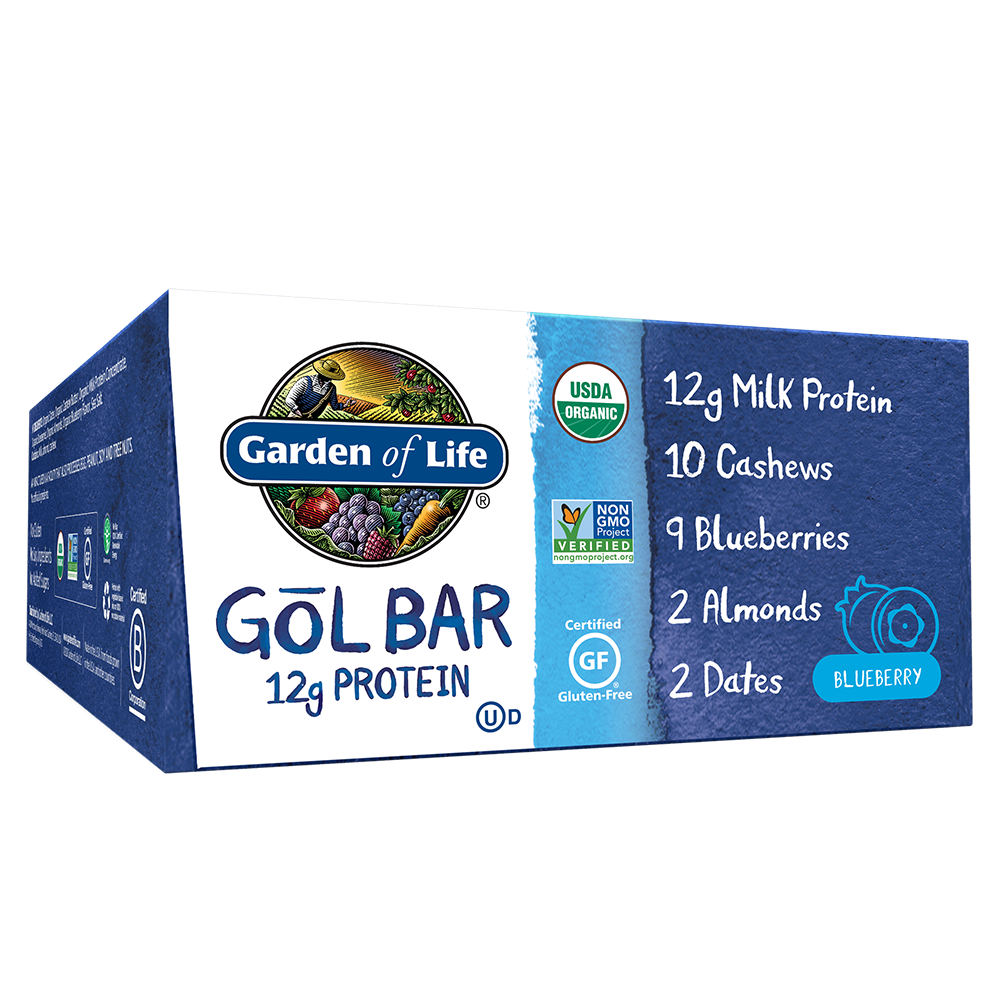 ガーデン オブ ライフ ゴール バー（オーガニック プロテインバー） ブルーベリー 12本入り / Garden of Life GOL Bars Protein Bar Blueberry 12 Bars