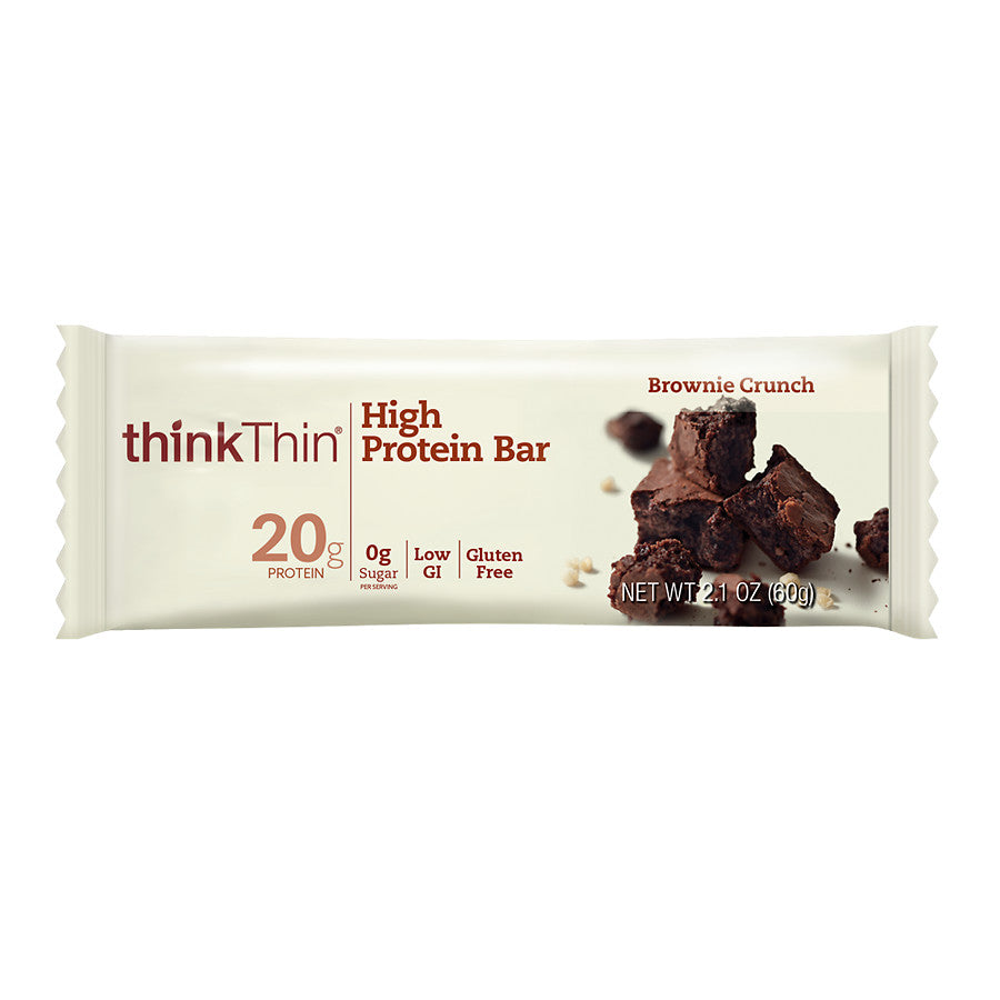 シンクシン ハイ プロテインバー ブラウニークランチ 10本入り / thinkThin High Protein Bars Brownie Crunch 10 Bars