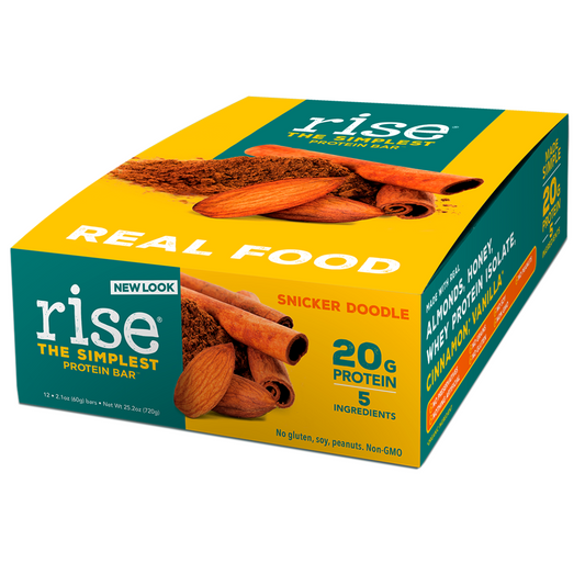 ライズフーズ ホエイ プロテインバー チョコレート風味アーモンド（チョコレート不使用） 12本入り / Rise Foods Whey Protein Bar Chocolatey Almond 12 Bars