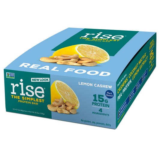 ライズフーズ プラントベース プロテインバー レモンカシュー 12本入り / Rise Foods Plant-Based Protein Bars Lemon Cashew 12 Bars