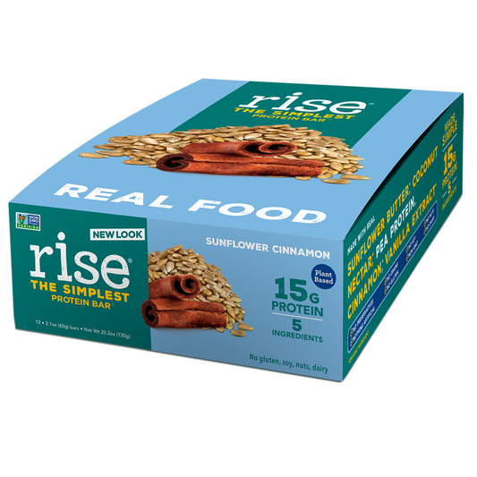 ライズフーズ プラントベース プロテインバー　サンフラワーシナモン 12本入り / Rise Foods Plant-Based Protein Bars Sunflower Cinnamon 12 Bars