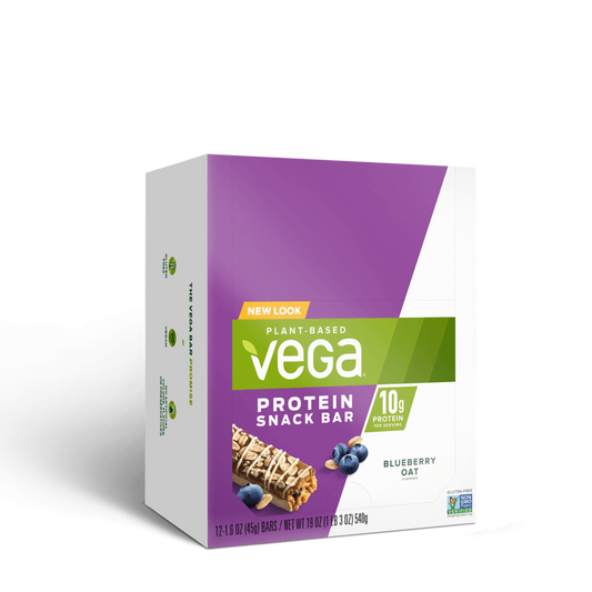 ベガ プロテイン スナックバー ブルーベリーオーツ 12本入り / VEGA Protein Snack Bar Blueberry Oat 12 Bars