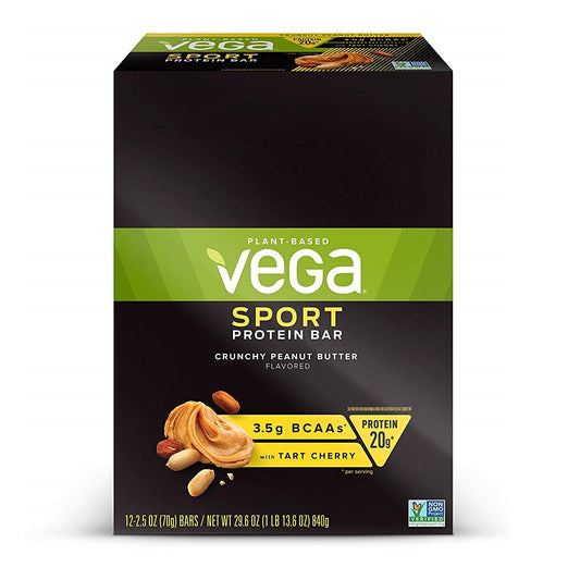 ベガ スポーツ プロテインバー ピーナツバター 12本入り / VEGA Sport Protein Bar Peanut Butter 12 Bars