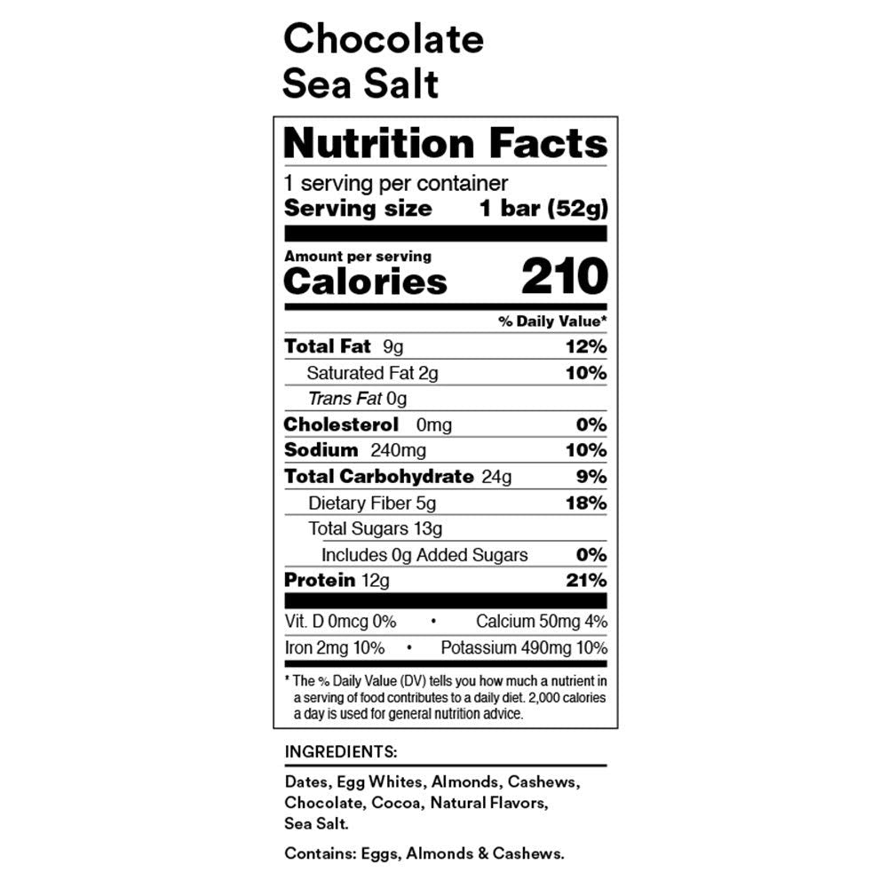 アールエックスバー プロテインバー チョコレートシーソルト 12本入り / RXBAR Protein Bar Chocolate Sea Salt 12 Bars