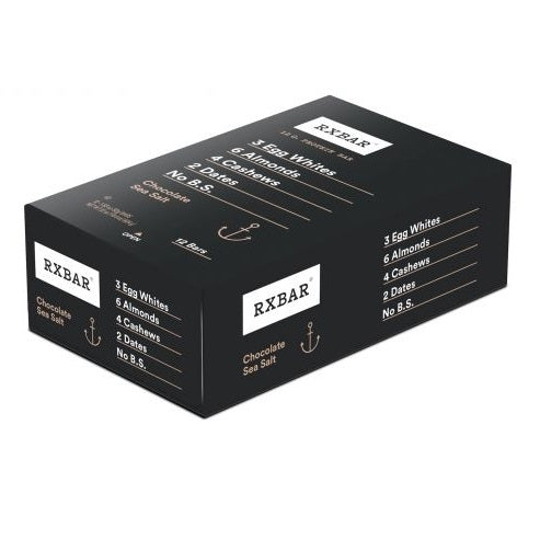 アールエックスバー プロテインバー チョコレートシーソルト 12本入り / RXBAR Protein Bar Chocolate Sea Salt 12 Bars