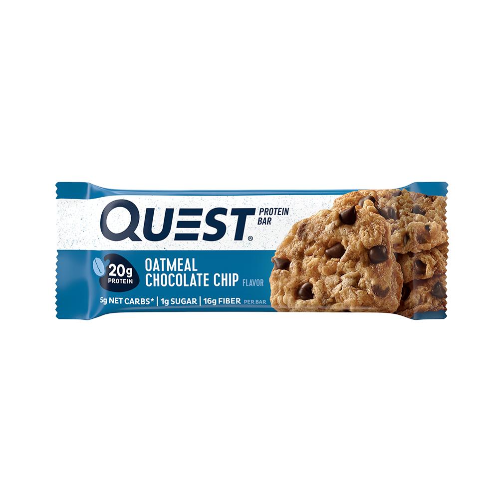 クエスト プロテインバー オートミールチョコレートチップ 12本入り / QUEST Protein Bar Oatmeal Chocolate Chip 12 Bars