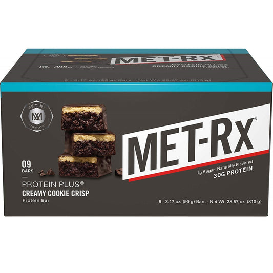 メットアールエックス プロテインバー クリーミークッキークリスプ 9本入り / MET-Rx Protein Plus Protein Bar Creamy Cookie Crisp 9 Bars