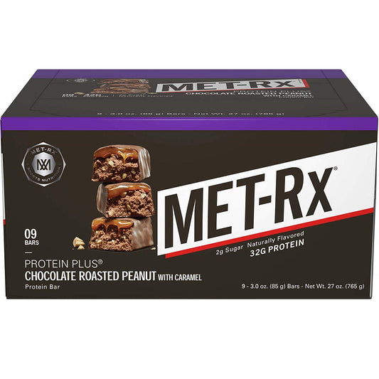 メットアールエックス プロテインバー チョコレートローストピーナツ with キャラメル 9本入り / MET-Rx Protein Plus Protein Bar Chocolate Roasted Peanut with Caramel 9 Bars