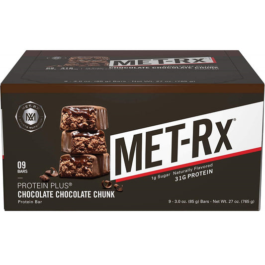 メットアールエックス プロテインバー チョコレートチョコレートチャンク 9本入り / MET-Rx Protein Plus Protein Bar Chocolate Chocolate Chunk 9 Bars