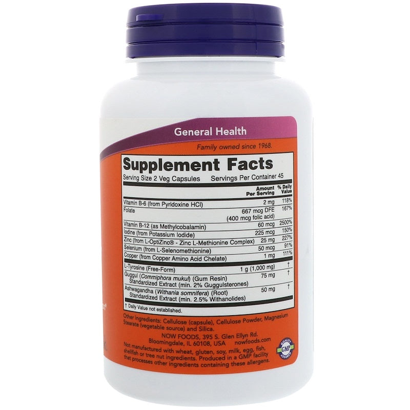 ナウフーズ サイロイド（甲状腺）エナジー ベジカプセル 90カプセル / Now Foods Thyroid Energy? Veg Capsules 90Capsules