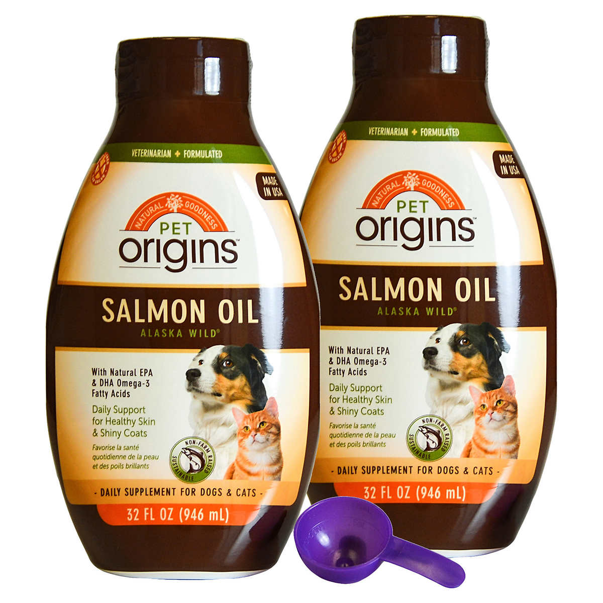 ペットオリジン サーモンオイル Pet Origins Salmon Oil Twin Pack, 2-pack