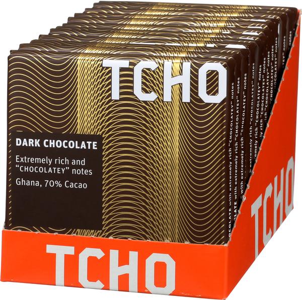 チョー チョコレート  ダーク チョコレート チョコラテリー カカオ70％ 70g 12個入り / TCHO CHOCOLATE Dark Chocolate “Chocolatey” 70% Cacao 12x70g Bars