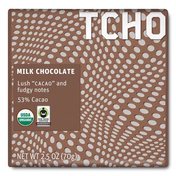 チョー チョコレート  ミルク チョコレート カカオ 53％ 70g 12個入り / TCHO CHOCOLATE Milk Chocolate “Cacao” 53%  12x70g Bars