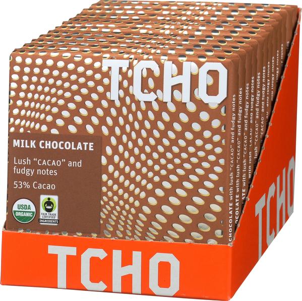 チョー チョコレート  ミルク チョコレート カカオ 53％ 70g 12個入り / TCHO CHOCOLATE Milk Chocolate “Cacao” 53%  12x70g Bars