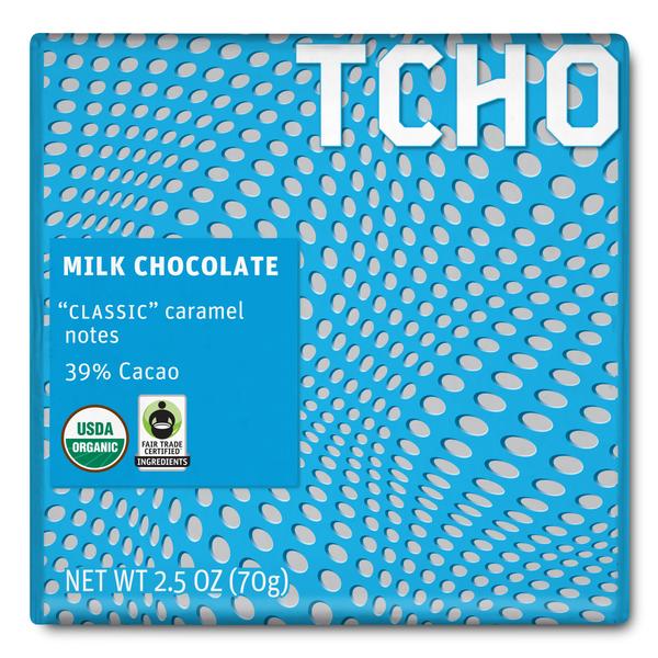 チョー チョコレート  ミルク チョコレート クラッシック カカオ 39％ 70g 12個入り / TCHO CHOCOLATE Milk Chocolate “Classic” 39% Cacao  12x70g Bars