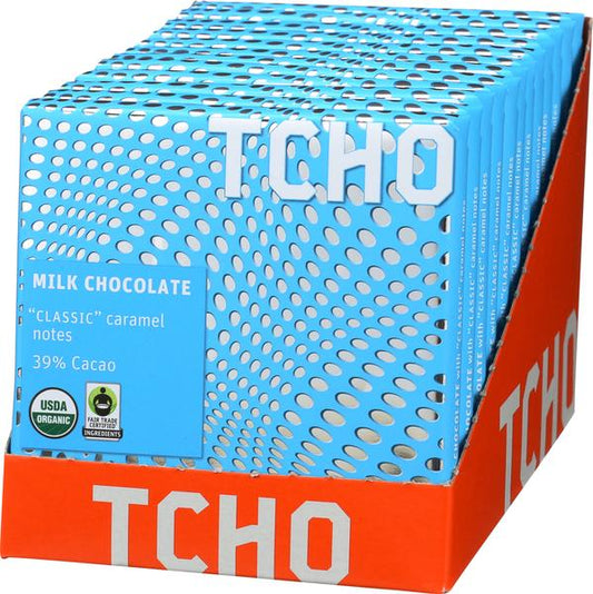 チョー チョコレート  ミルク チョコレート クラッシック カカオ 39％ 70g 12個入り / TCHO CHOCOLATE Milk Chocolate “Classic” 39% Cacao  12x70g Bars