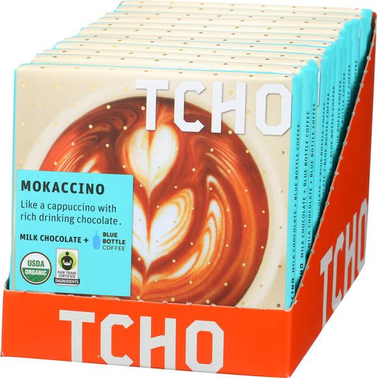 チョー チョコレート  ミルク チョコレート モカキーノ+ブルーボトルコーヒー 70g 12個入り / TCHO CHOCOLATE Milk Chocolate "Mokaccino" + Blue Bottle Coffee  12x70g Bars